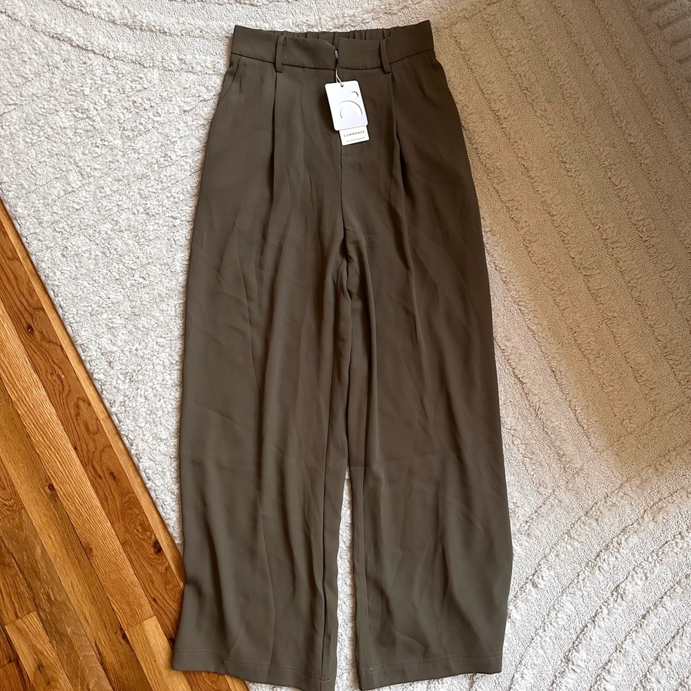 NWT Commense Khaki Green Trousers